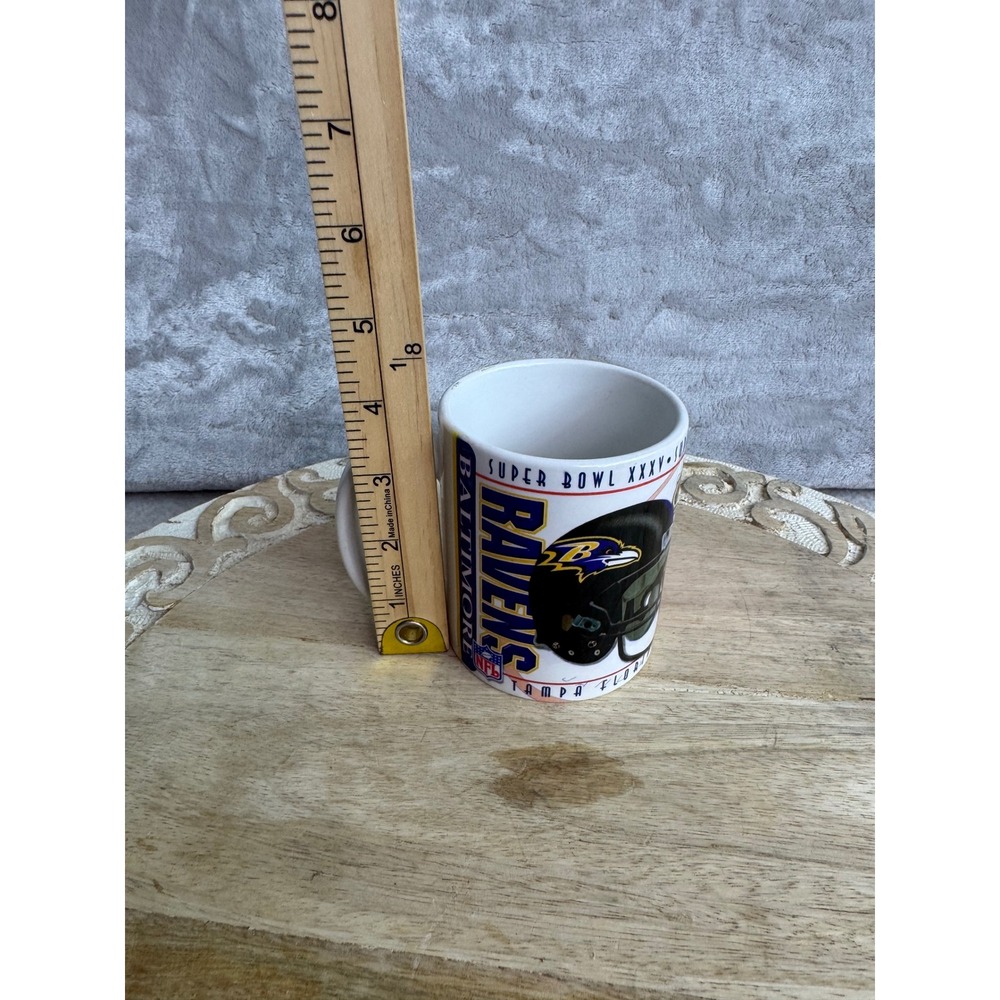 NFL Super Bowl XXXV Baltimore Ravens vs NY Giants 2001 Tampa Florida Coffee Mug